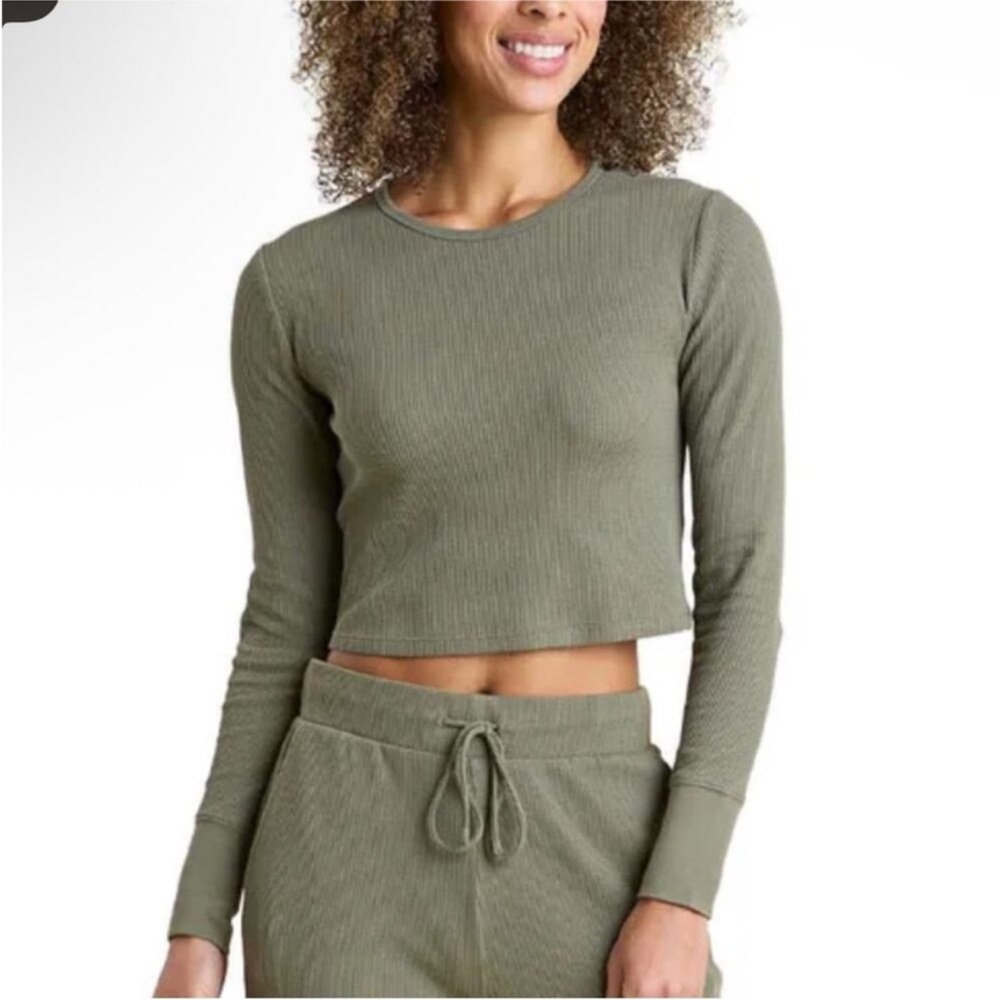 Nuuds Micro Waffle Knit Set Olive Green (sold out)